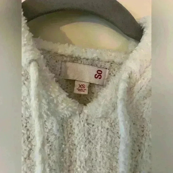 SO Brand White Hooded Sweater SZ XS - Picture 5 of 7
